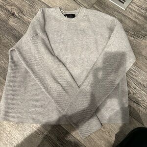 Bershka gray knit sweater